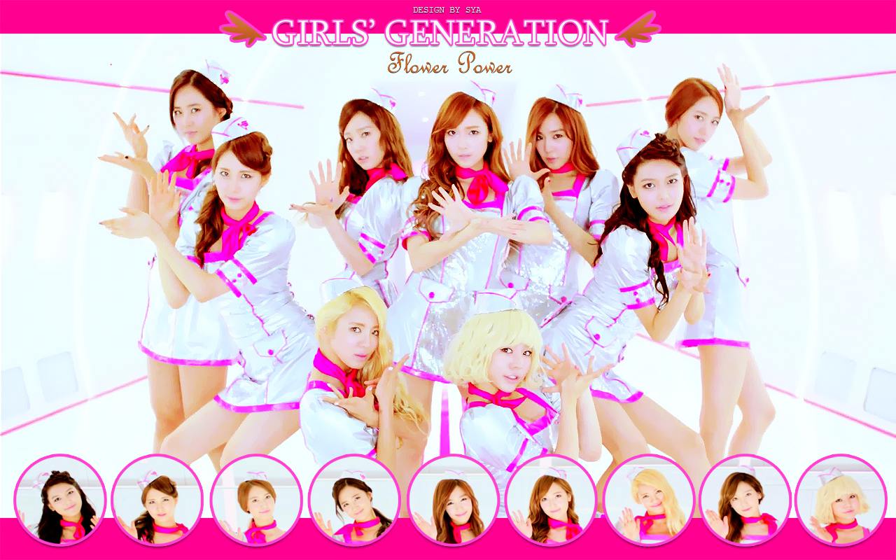 Girls Generation Flower Power White Pink Ver Wallpaper By Rithsya